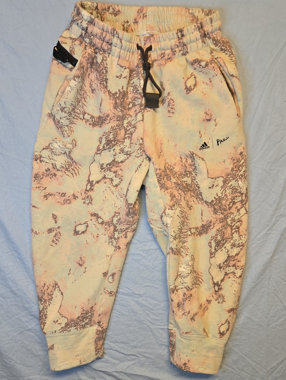 Adidas Parley For The Oceans Unisex 7/8 Length Sweatpants Pink and Hazy Green